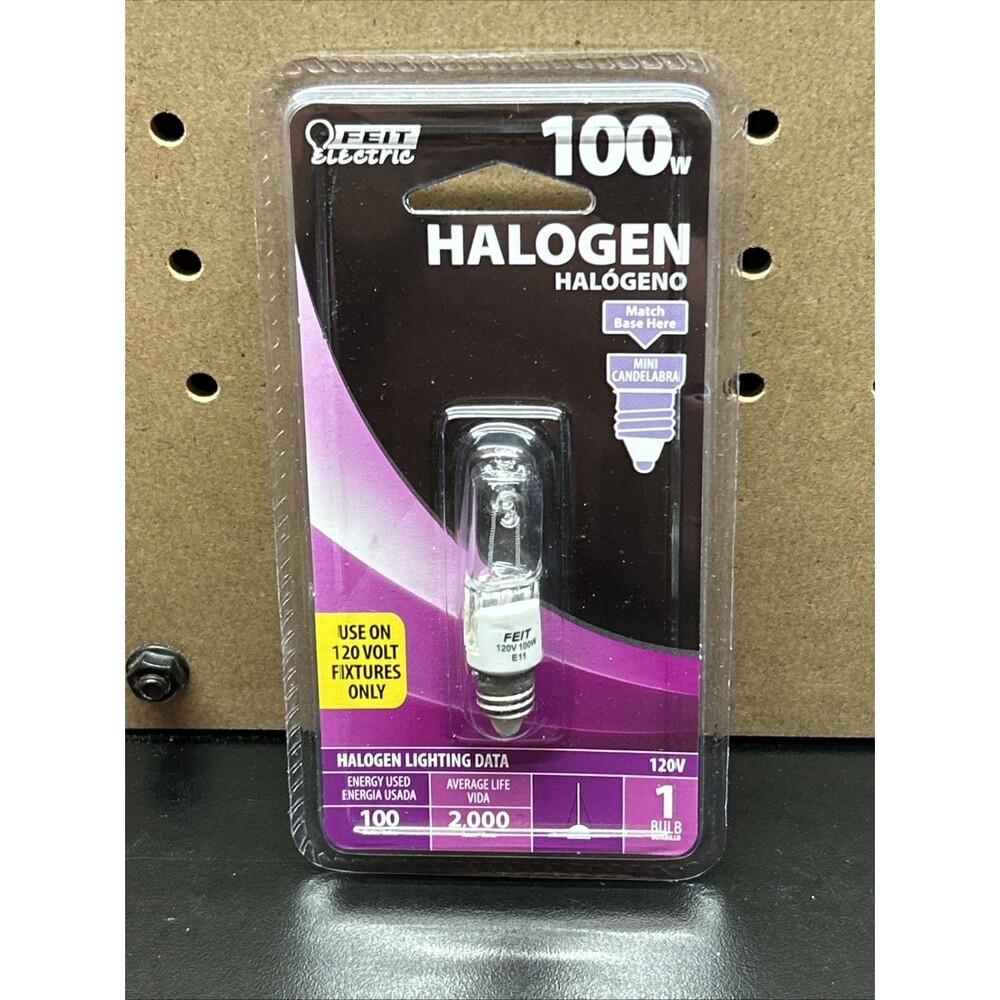 Feit Electric T4 E11 100w Screw Base Candelabra Bulb Dimmable T4/100w